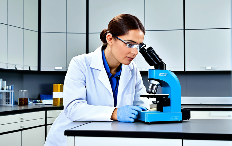 Modern Agricultural Scientist**

"A professional agricultural environmental engineer, fully clothed in appropriate lab attire, analyzing soil samples in a bright, modern laboratory. Microscopes and scientific equipment are visible in the background. Safe for work, appropriate content, professional, perfect anatomy, correct proportions, natural pose, well-formed hands, proper finger count, natural body proportions, high quality."

**