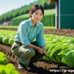 농업환경기술자 시험일정 및 응시 조건 - **Prompt:** A vibrant, sunlit scene depicting a young Japanese agricultural environmental engineer, ...