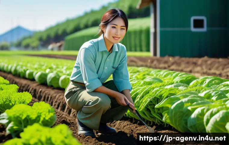 농업환경기술자 시험일정 및 응시 조건 - **Prompt:** A vibrant, sunlit scene depicting a young Japanese agricultural environmental engineer, ...